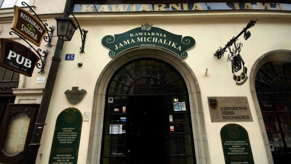 kawiarnia w Krakowie w Polsce ulica Floriańska restauracja cukiernia